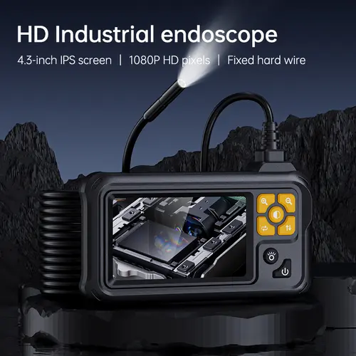 4.3" LCD Screen Endoscope Camera, 1080P HD Borescope, IP67 Waterproof Inspection Camera with 8 Adjustable LED Lights, 16.5ft Semi-Rigid Snake Cable, 178° Wide-Angle Lens, 2000mAh Battery, for Car Pipeline Wall Repair, Practical Gifts for Men