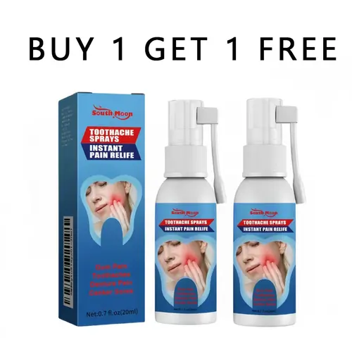 【Buy 1 Get 1 Free】Portable Dental Oral Spray - Quick-Acting Support for Toothache, Sensitivity, Gum Care Issues, Tooth Decay Prevention, Silicone-Free, Antibacterial, Gentle Daily Use Mouth Relief Spray