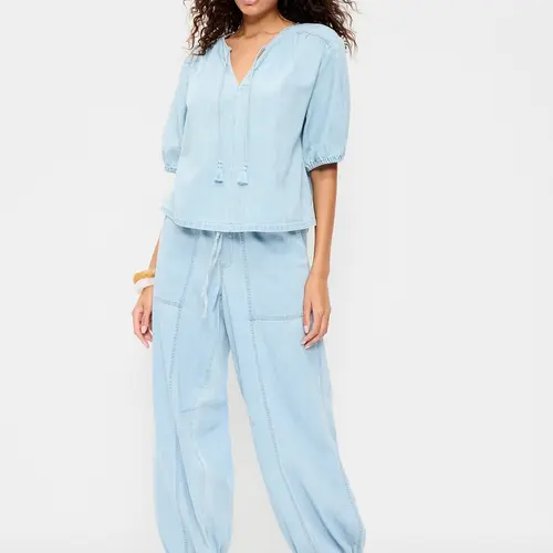 Old Navy Women's Mid-Rise Pull-On Utility Harem Jeans