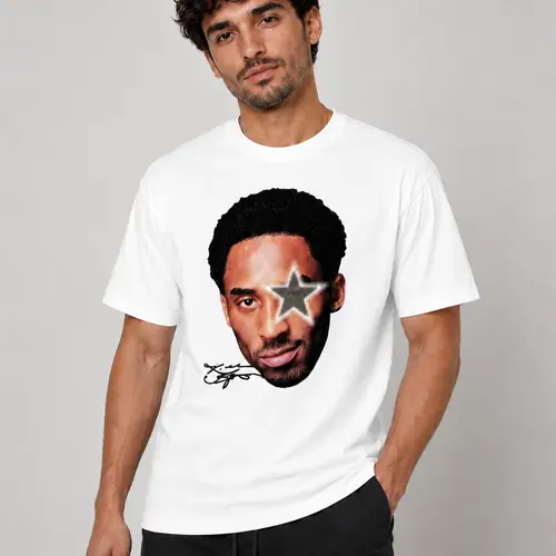 Youth and Adult Kobe Big Face Grey Star Graphic T-Shirt 100% Cotton Comfortable Short Sleeve Boys Clothing Great Gift Idea,100% Cotton,Casual Summer T-Shirt with Crew Neck,Perfect Gift For Friends & Family,Lounge & Casual Attire