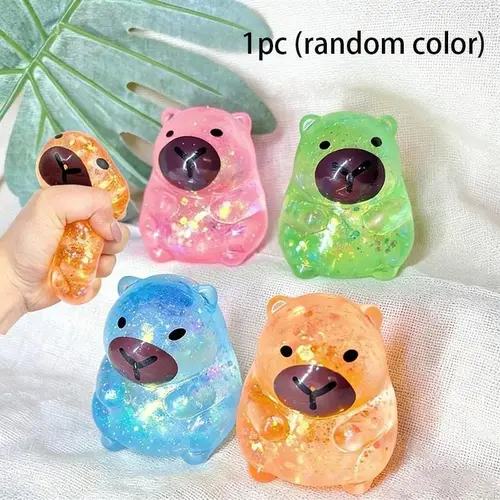 1pc Random Color Capybara Malt Candy Stress Relief Toy, Slow Rebound Fidget Toy, Animal Fidgets, Relaxing Sensory Plaything for Adults & Kids