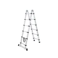 Heavy Duty Aluminum Telescoping Ladder, A-Frame Extendable & Collapsible Ladder with Non-Slip Feet & Stabilizers, Portable Multi-Use Ladder for Home, Roof, Painting, Gardening