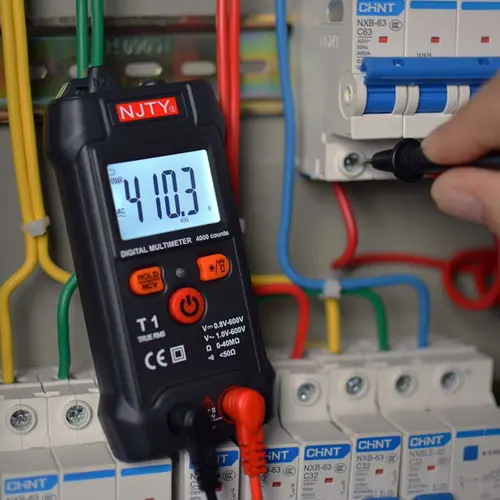 Njty T1 Mini Portable Digital Multimeter for Ac/dc Voltage Measurement, Resistance Testing, Battery Powered, Non-Contact Voltage Detection, Auto Recognition, Multimeter Tester