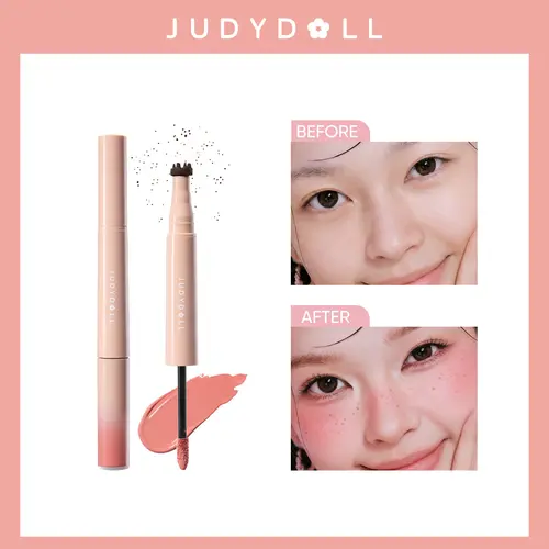 JUDYDOLL Freckle & Blush Duo,2-in-1 Freckle Pen & Liquid Blush, Natural Sun-Kissed Flush, Soft Blendable Color, Lightweight & Long-Lasting, Faux Freckles Makeup, Fresh Youthful Glow, Beginner Friendly, Daily Makeup Essentials, Summerwins,back to school
