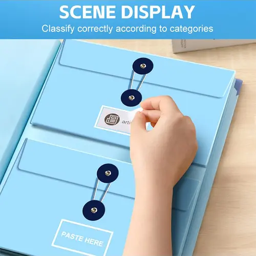 Accordion File Organizer Manila Pocket Document Folder for Passports, Birth Certificates & Important Papers, Office & Home Storage
