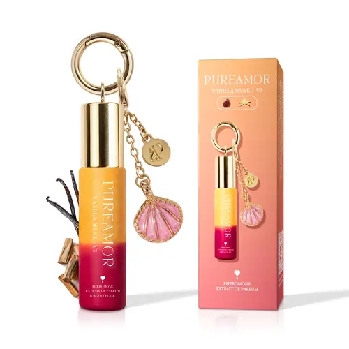 PUREAMOR Roll-On Pheromone Perfume for Women, Extrait De Parfum 6ml/0.2oz, Long Lasting Luxury Parfum Travel Keychain, Perfect For Dating, Daily Life, Parties, Gift Giving