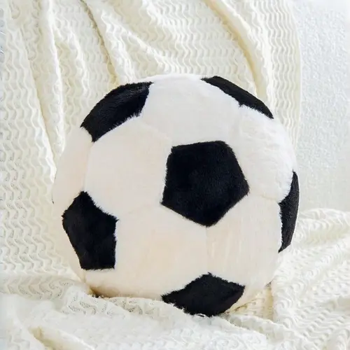 Football Shape Plush Pillow, Ultra Soft Filled Cushion, Home Decorative Cushion, Simple Sports Style, Bedroom Living Room Game Room Decor, 1 Piece, Creative Decorative Cushion, Comfy Cushions