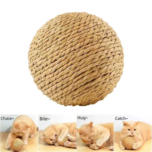 Extra Large Cat Scratch Ball Toy – An interactive stress-relief toy for cats' self-entertainment, featuring a built-in ringer and requiring no batteries，Claw Sharpening Toy，Cat Scratcher，Durable Pet Furniture Protector，Pet Supplies，Cat Toy tiktokshopsprin