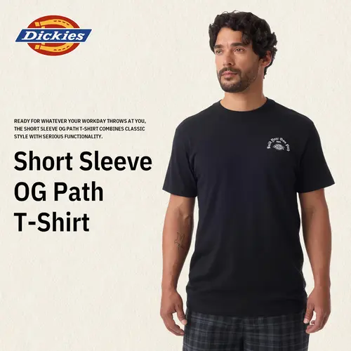 Dickies Short Sleeve OG Path T-Shirt,100% Cotton, Regular Fit, Classic Versatile, Workwear Style