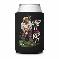 Grip It and Rip It Funny Golf Can Cooler Sleeve – Double Sided Neoprene Beer Sleeve, Golf Gift, Fits 12oz Cans & Bottles Drinkware Mug Cup