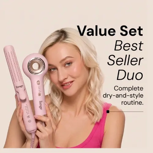 L'ANGE HAIR - Best Seller Duo, Two most-loved styling tools for a complete dry-and-style routine ∘ Delivers ultra-fast drying with advanced ion technology for frizz-free, shiny results, Curls