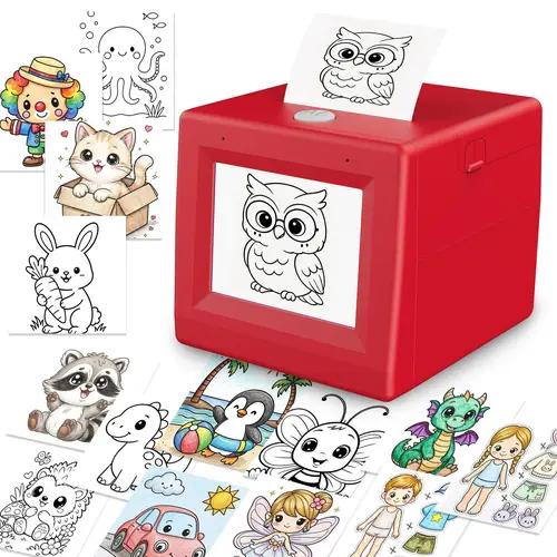 RONGTA AI Voice Mini Inkless Thermal Label Printer - Wireless Bluetooth Compact Label Machine, Smart Office Gadget, Creative Learning Toy for Kids (Ideal for Birthdays, Festivals)