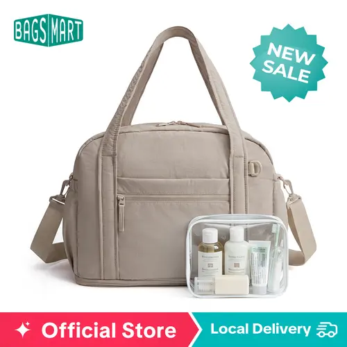 【NEW IN】BAGSMART Expandable Gym Bag with Toiletry Bag,  24L-30L Weekender Travel Duffle Bag, Lightweight Travel Bag, Carry on Overnight Duffel tiktokshopsummersale