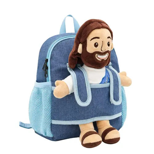 Yelakey Jesus Plush Toy Toddler Backpack  Detachable Jesus Doll for Kids – Cute Travel Gift for Boys & Girls backtoschool
