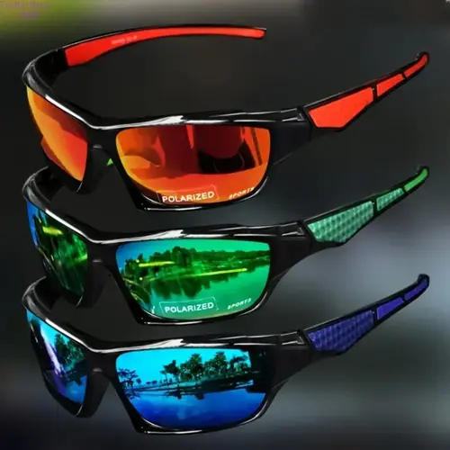 3PCS Polarized Sports Sunglasses for Men, Lightweight Night Vision Shades, Fashion Mirror Lens Design, Ideal for Cycling, Driving, Fishing & Outdoor Activities, UV Protective & All-Day Wear Comfort,summerwins,summeroutfits,vacationoutfits,beachoutfits