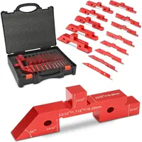 GJANSH Table Setup Blocks for Woodworking, Aluminum Alloy Precision Set up Bars, Precision Height, Depth, Angle & Fence Alignment Gauge Set - Router and Saw Accessories with Storage Case toolupgrade