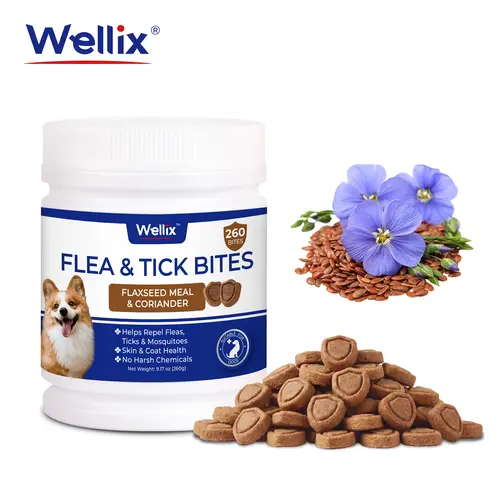 Wellix Flea & Tick Support Chewables for Dogs - 1 Jar Canine Nutritional Supplement, Daily Canine Wellness, Fur & Skin Care, TikTok Shop Spring Glowup Item,#sohochic