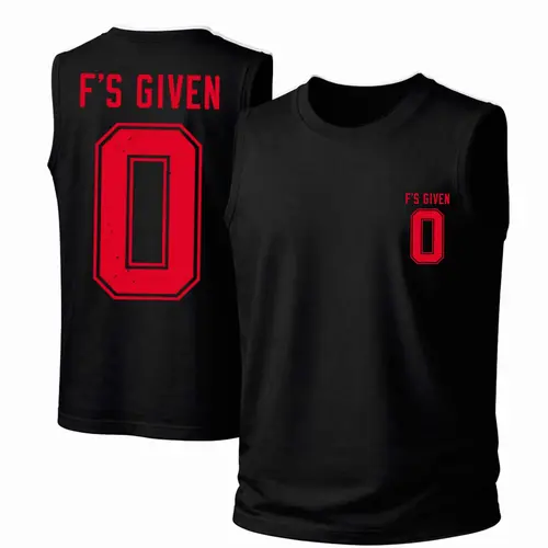 Men's Cotton Sleeveless Tank Top - Letter 0 Printed Style. This Is A Casual Item Suitable For Both Men And Women, Especially Perfect For Spring And Summer; The Cool Print And Classic Crew Neck Cut