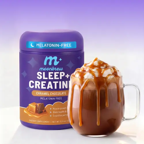 MoonBrew Sleep + Creatine (5g Creatine Monohydrate) Caramel Chocolate - Magnesium Aid