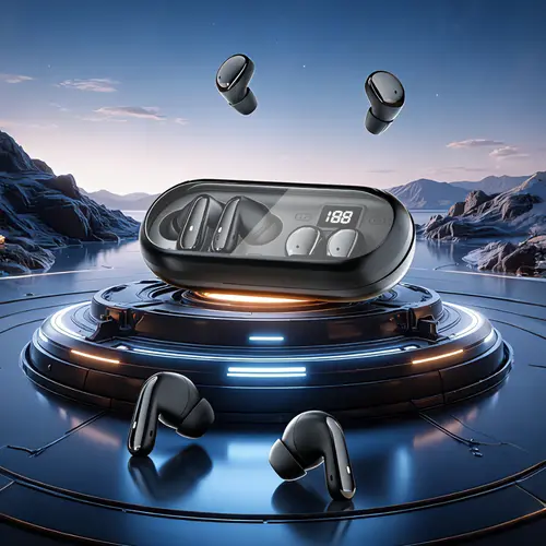 Voprene 2-Pack Wireless In-Ear Electronic Earbuds, Ultra-Small Bluetooth Headset with Built-In Mic, Lightweight Water-Resistant Audio Device, Sweatproof, Sleep-Friendly for Calling & Daily Commute Cool Tech Gadgets