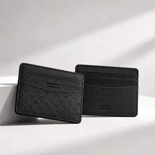 UNDER THINKER RFID Blocking Card Holder for Men and Women, Slim Faux Leather Card Wallet, Gift Box Included TDF