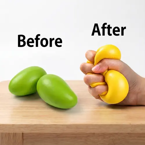 Mango Model Squeeze Toy, Color Changing with Temperature, Perfect for Stress Relief, Finger Relaxation & Arm Workout, Summervibes Gift for All Agesouts & Arm/Finger Recovery Therapy