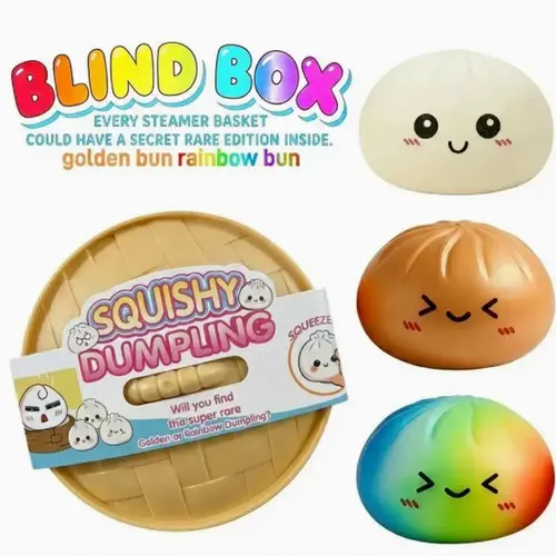 Expressive Big Dumpling Squishy - Blind Box, Mysecret Bun Fidget Toy, Soft TPR Material, Stress Relief, Unboxing Surprise, Random Style per Pack.Valentine's Day and Easter gifts, suitable for children to exchange gifts