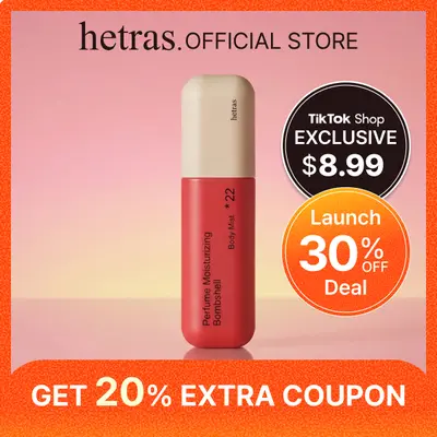 [hetras] Perfume Body Mist, Bombshell Scent | Moisturizing Niacinamide Body Spray | Body Glow, Smooth Skin | for Texture & Uneven Skin tone | Instantly refreshes your skin | Korean Skincare, 4.06 Fl.Oz