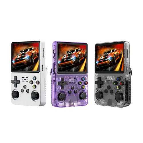 R36S Handheld Retro Game Console with 3.5-inch IPS Screen 1 Count Portable Linux System Gaming Console Supports 20,000+ Games Rechargeable Pocket Game Device Gaming Items Products - Protection,summerwins