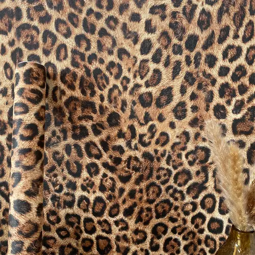 JIFFDIFF Leopard Peel and Stick Wallpaper Removable Self Adhesive Animal Print Wallpaper Renter Friendly Wall Paper for Bedroom Bathroom Accent Wall Home Decor