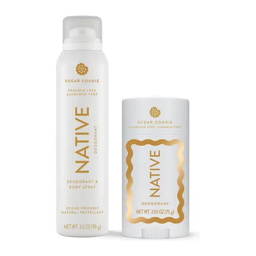 NATIVE Aluminum-Free Deodorant Set – Stick + Spray, 72HR Odor Protection