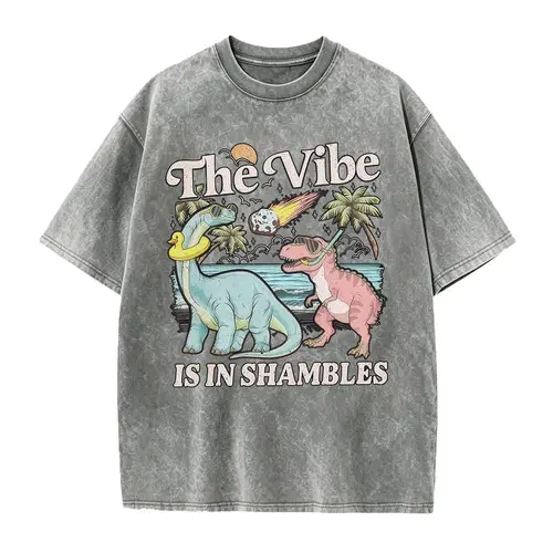 The Vibe Is In Shambles TShirt, Funny Dinosaur Sweatshirt, Cute Mental Health Tee Gift, Gift For Her