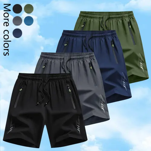 Pack of 4 men’s summer athletic shorts — suitable for all seasons; ideal for outdoor activities and fitness.