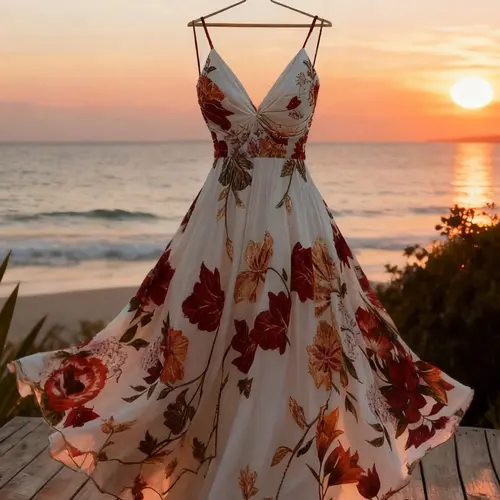 Women's Plus Size Elegant Casual Floral Print Sleeveless Dress, Comfortable Stylish and Chic Summer Dress, Perfect for Daily Wear