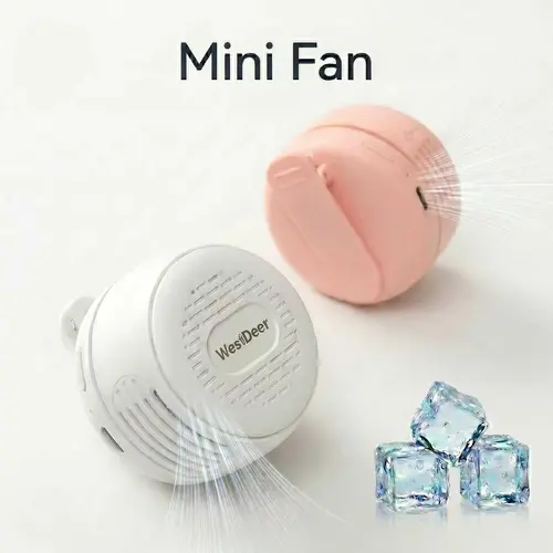 Windyway New Portable Clip-On Fan, 360° Rotatable Mini Bladeless Fan for Shirt & Waist, 3-Speed Quiet Wearable Personal Fan, USB-C Rechargeable Whirlwind Fan for Outdoor, Travel & Stroller,Great Gift Ideas for Summer,back to school,back to school haul