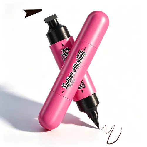Upgraded Rotating Winged Eyeliner Stamp Stick – Dual-Ended Liquid Liner Pen, Quick-Dry, Smudge-Proof, Dark Eyeliner for Beginners’ Easy Eye Makeup,back to school