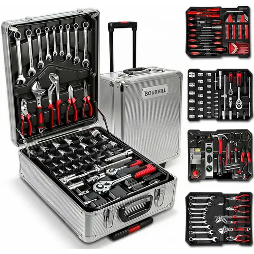 Bourvill 899PCS Tool Set, 4 Drawers Portable Toolbox, Complete Home Repair & Mechanic Tool Kit, Ideal for Daily Maintenance, Holiday Gift #summerfinds toolupgrade