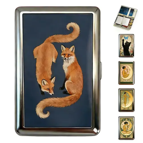 Vintage Style Y2K Women Blocking Card Holder for Men Credit ID Business Cards Versatile Card & Cash Case With RFID Protection, Durable High-Polish Metal Cases Wallets