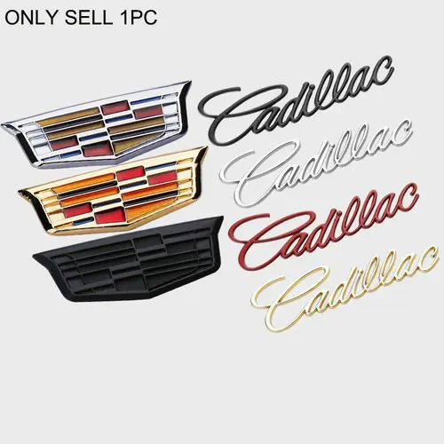 Metal Car Sticker Front Rear Side Emblem Badge Fit for Cadillac Logo, Escalade Cts Ats Srx Xts Xt5 Sts Ct5 Ct6 Bls XLR Accessories Automotive Decoration Automotive Vehicle Accessory