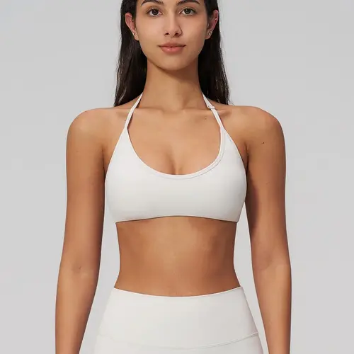 Creamy Fuzzy Back Sporty Bra, Shockproof Quick-Dry Tight Fit, Outdoor Running Fitness Sports Bra, Comfortable and Stylish Activewear, Sport Bras, Workout Bra