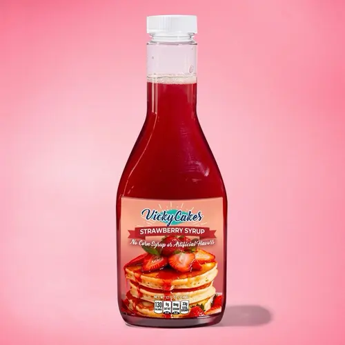 Vicky Cakes Premium Strawberry & Blueberry Pancake Syrups | Pick Your Flavor | No High Fructose Corn Syrup or Artificial Flavors