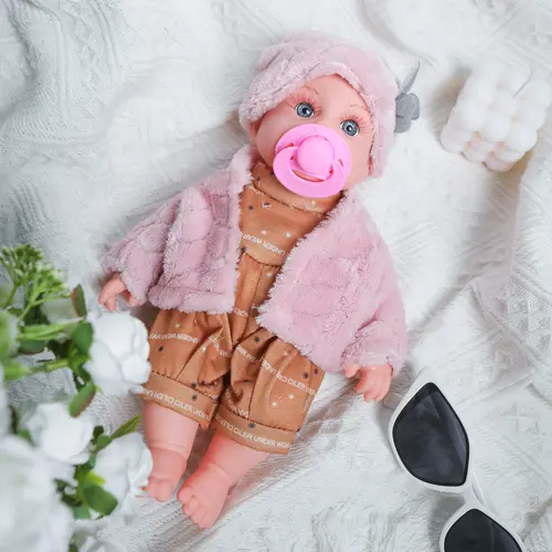 30cm Lifelike Newborn Dress Up Doll - Soft Vinyl Children's Toy with Hat, Socks, Pacifier, Ideal for Dolls Gifts and Play, Dress Up Dolls