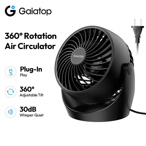 Gaiatop AC Powered Desk Cooling Fan - 5-Inch Portable Electric Table Fan, 3 Speeds, 360° Adjustable Tilt, Small but Powerful for Home & Office Use, Stay Cool Back to School Gift, Fan Portable,back to school,back to school haul