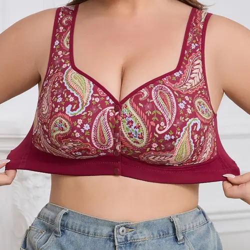 Plus Size Seamless Wireless Elegant Chic Everyday Lingerie Bra - Invisible Smoothing Butterfly Bralette, Ultra-Soft Cloud Comfort Medium Bra, Seamless Sculpting Bra for 1XL-7XL