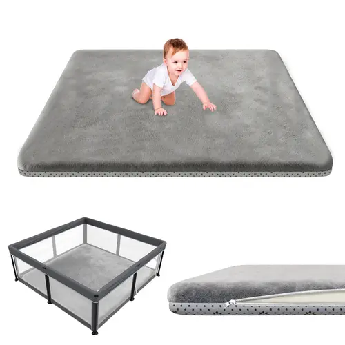 G TALECO GEAR Baby Foam Play Mat 50×50 in, Portable Compact Ultra Soft Foam Padding Mat for 0-3 Years Infants, Thick Non-Slip Shock-Absorbing Tummy Time Crawling Pad, Machine Washable #tiktokshopbacktoschool