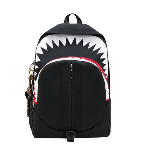 2026 Unique Shark Pattern Backpack, Versatile Luminous School Bag, Large Capacity Stylish Daypack for Travel and Daily Use