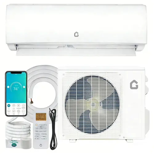 Garvee 11500/17000 BTU Mini Split AC/Heating System, 115/230V WiFi Enabled Wall Mounted Air Conditioner, Energy Efficient Heat Pump, Cools Up to 1250 Sq.Ft, Complete Installation Kits Included