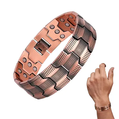 Pure Copper Magnetic Bracelet for Men – 3500 Gauss Magnets, Stylish Wellness Gift for Him, Relieve Fatigue & Boost Energy, is a jewelry magnetic bracelet for daily wear#SummerWins #DealsForYouDays,summeroutfits,vacationoutfits,beachoutfits