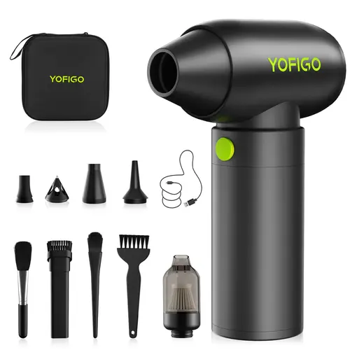 Electric Compressed Air Duster Dust Remover Blower - 150000RPM, 3-Speed Adjustable Speed, 4400mAh Rechargeable Cordless, Alternative to Canned Air for PC, Keyboards, Cameras