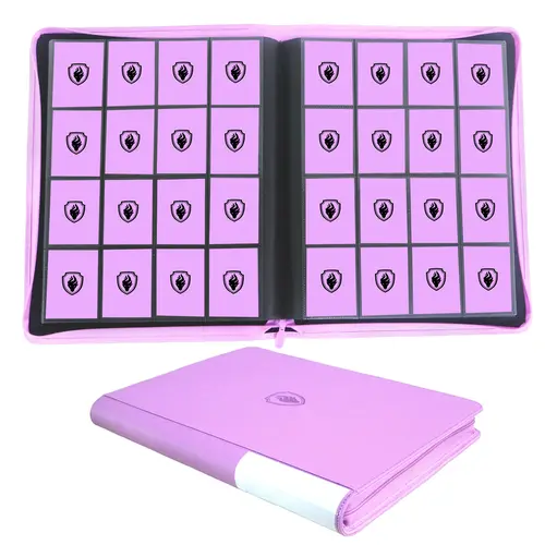 Premium 16-Pocket Card Binder, Holds 1600 Cards, PU Leather Protective Album Trading Card Storage for TCG, Game and Sports Trading Cards, Ideal Holiday Gift